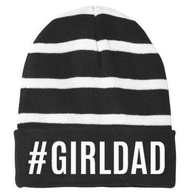 Girl Dad Striped Beanie with Solid Band