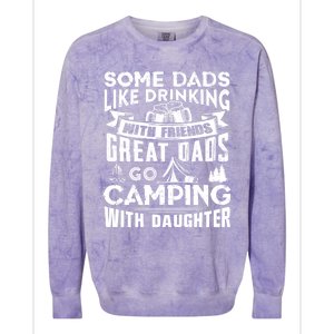 Great Dads Go Camping With Daughter Fathers Day Gift Cool Gift Colorblast Crewneck Sweatshirt