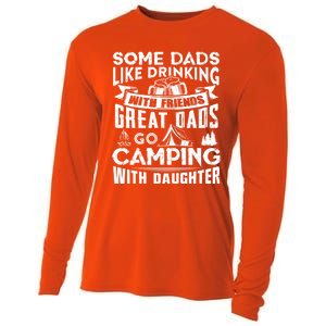 Great Dads Go Camping With Daughter Fathers Day Gift Cool Gift Cooling Performance Long Sleeve Crew