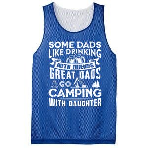 Great Dads Go Camping With Daughter Fathers Day Gift Cool Gift Mesh Reversible Basketball Jersey Tank