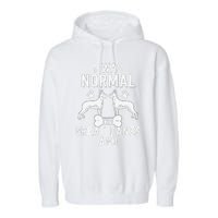 Great Dane Gift Lover Owner I Was Normal Two Dogs Ago Garment-Dyed Fleece Hoodie