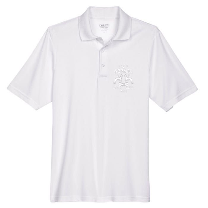 Great Dane Gift Lover Owner I Was Normal Two Dogs Ago Men's Origin Performance Pique Polo