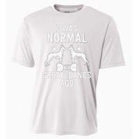 Great Dane Gift Lover Owner I Was Normal Two Dogs Ago Cooling Performance Crew T-Shirt