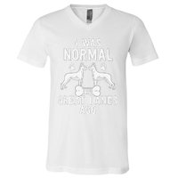 Great Dane Gift Lover Owner I Was Normal Two Dogs Ago V-Neck T-Shirt