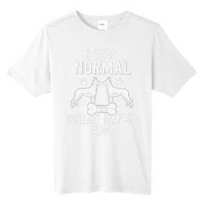 Great Dane Gift Lover Owner I Was Normal Two Dogs Ago Tall Fusion ChromaSoft Performance T-Shirt