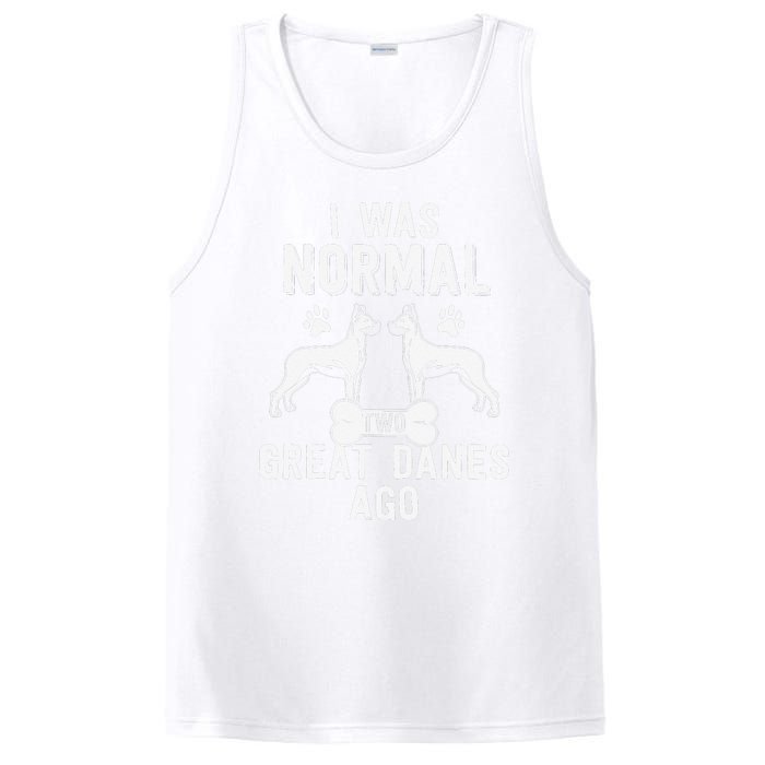 Great Dane Gift Lover Owner I Was Normal Two Dogs Ago PosiCharge Competitor Tank