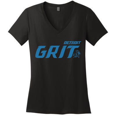 Grit Detroit Women's V-Neck T-Shirt