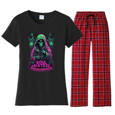 Ghost Design Women's Flannel Pajama Set