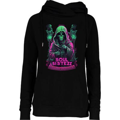 Ghost Design Womens Funnel Neck Pullover Hood