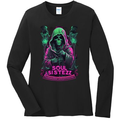 Ghost Design Ladies Long Sleeve Shirt