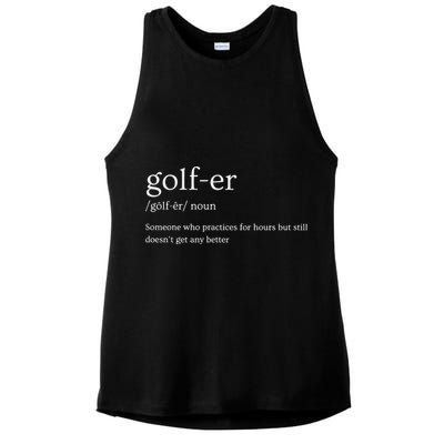 Golfer Definition Golf Ladies PosiCharge Tri-Blend Wicking Tank