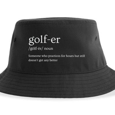 Golfer Definition Golf Sustainable Bucket Hat