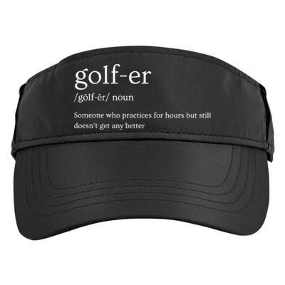 Golfer Definition Golf Adult Drive Performance Visor