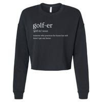 Golfer Definition Golf Cropped Pullover Crew
