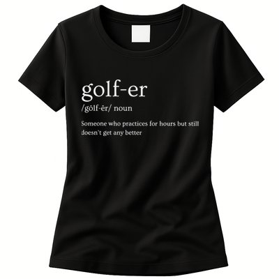 Golfer Definition Golf Womens T-Shirt