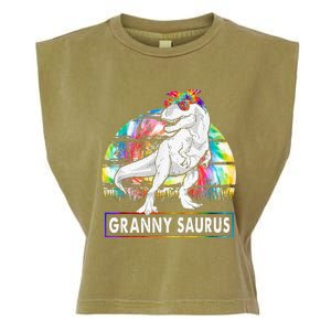 Grannysaurus Dinosaur Granny Saurus Family Matching Garment-Dyed Women's Muscle Tee