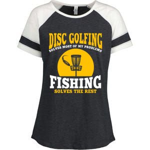 Great Disc Golf And Fishing Gift Enza Ladies Jersey Colorblock Tee