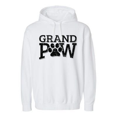 Grandpaw Dog Grandpa Grand Paw Gifts Men Dad Father Garment-Dyed Fleece Hoodie