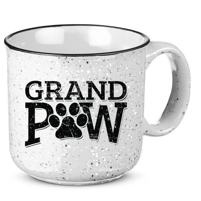 Grandpaw Dog Grandpa Grand Paw Gifts Men Dad Father 15oz Campfire Ceramic Mug