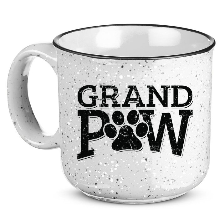 Grandpaw Dog Grandpa Grand Paw Gifts Men Dad Father 15oz Campfire Ceramic Mug