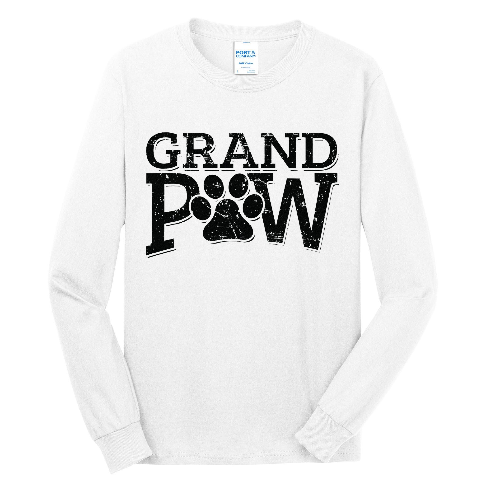 Grandpaw Dog Grandpa Grand Paw Gifts Men Dad Father Tall Long Sleeve T-Shirt