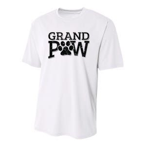 Grandpaw Dog Grandpa Grand Paw Gifts Men Dad Father Youth Performance Sprint T-Shirt