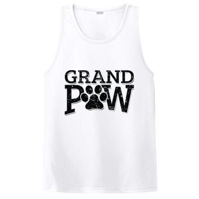 Grandpaw Dog Grandpa Grand Paw Gifts Men Dad Father PosiCharge Competitor Tank