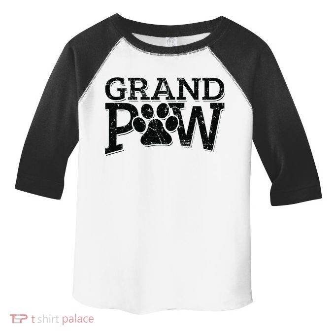 Grandpaw Dog Grandpa Grand Paw Gifts Men Dad Father Toddler Fine Jersey T-Shirt
