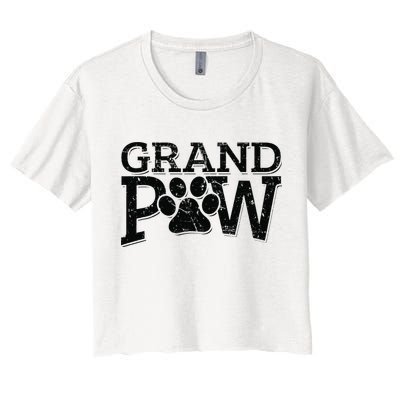 Grandpaw Dog Grandpa Grand Paw Gifts Men Dad Father Crop Top