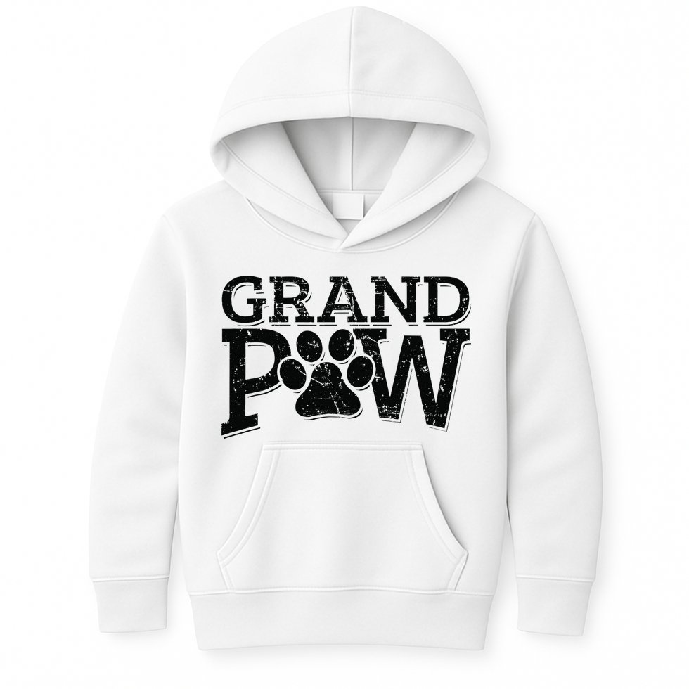Grandpaw Dog Grandpa Grand Paw Gifts Men Dad Father Kids Hoodie