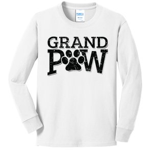 Grandpaw Dog Grandpa Grand Paw Gifts Men Dad Father Kids Long Sleeve Shirt