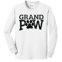 Grandpaw Dog Grandpa Grand Paw Gifts Men Dad Father Kids Long Sleeve Shirt