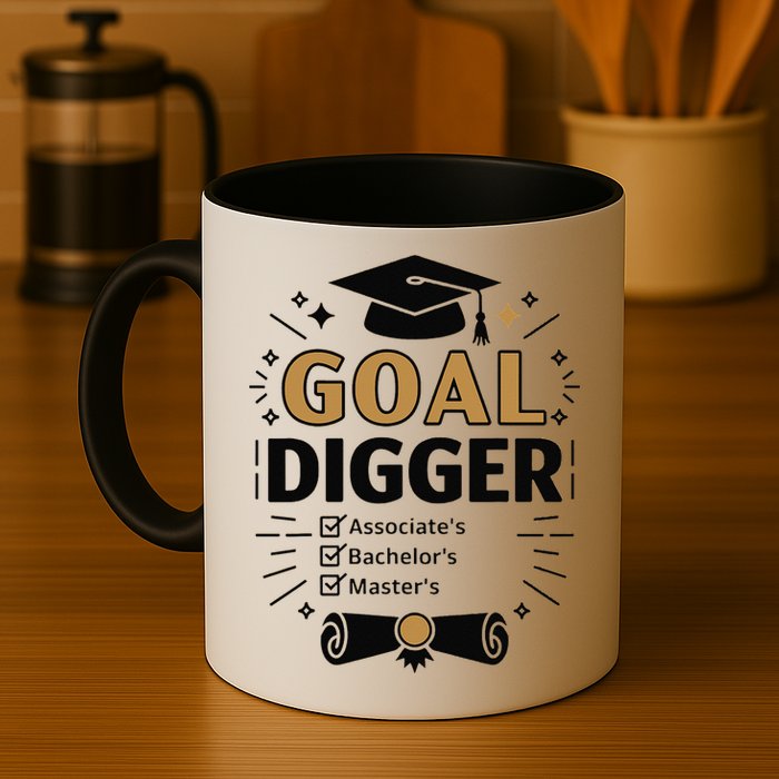 Goal Digger Graduation Checklist Design Mug