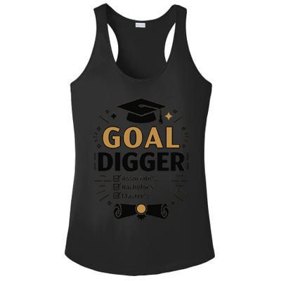 Goal Digger Graduation Checklist Design Ladies PosiCharge Competitor Racerback Tank