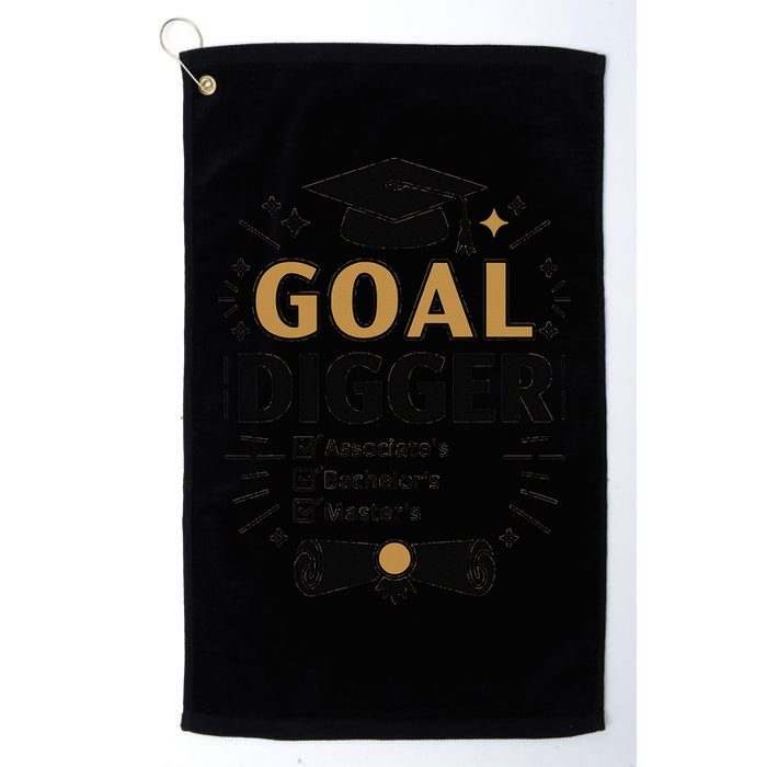 Goal Digger Graduation Checklist Design Golf Towel