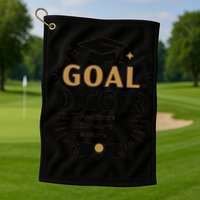 Goal Digger Graduation Checklist Design Golf Towel