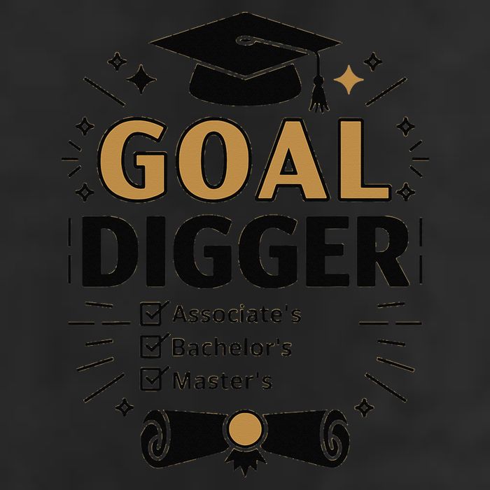 Goal Digger Graduation Checklist Design Golf Towel
