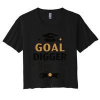 Goal Digger Graduation Checklist Design Women's Crop Top Tee