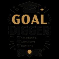 Goal Digger Graduation Checklist Design Women's Crop Top Tee