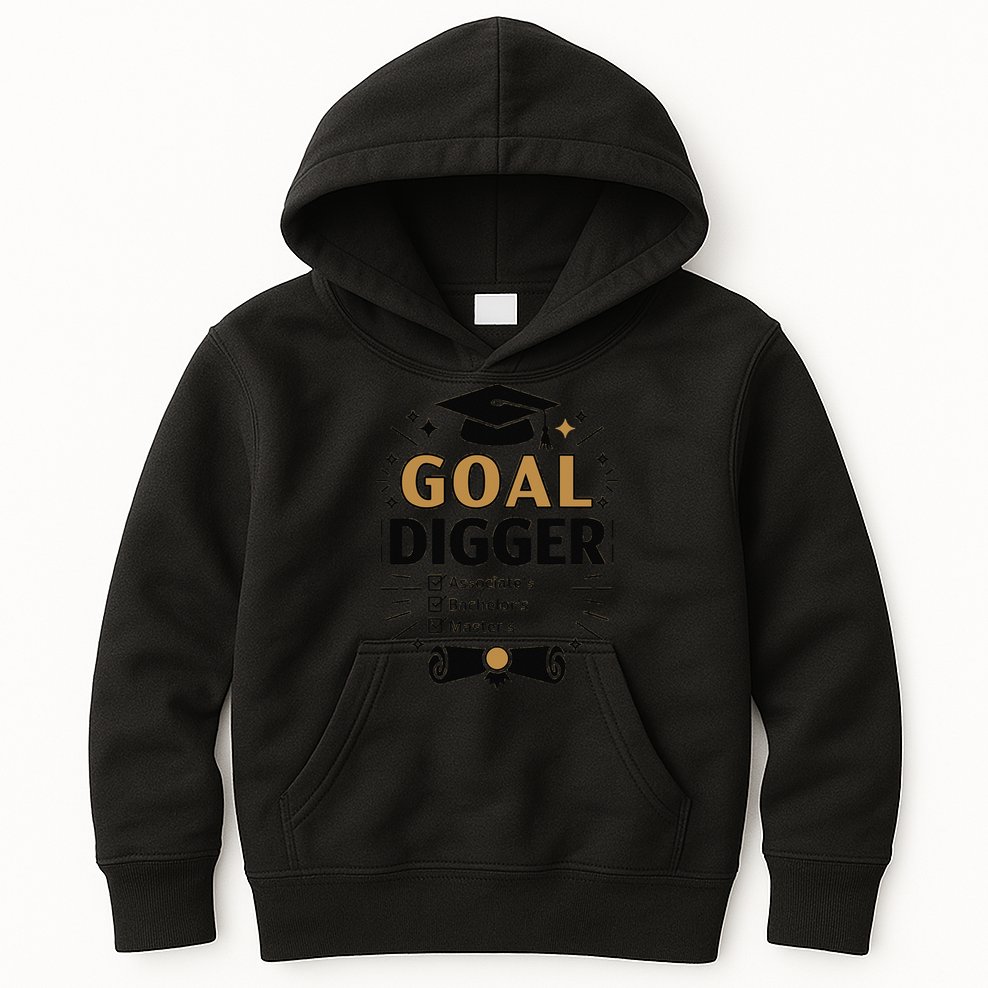 Goal Digger Graduation Checklist Design Kids Hoodie