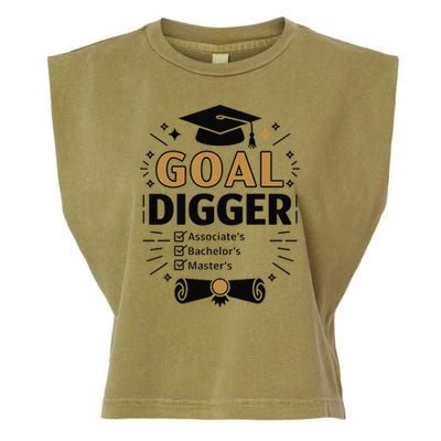 Goal Digger Graduation Checklist Design Garment-Dyed Women's Muscle Tee