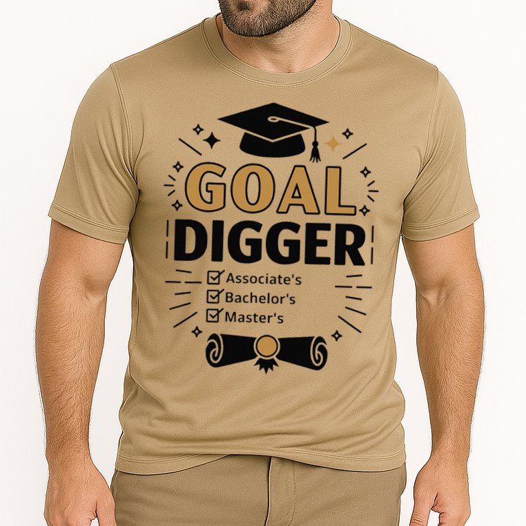 Goal Digger Graduation Checklist Design Performance Shirt