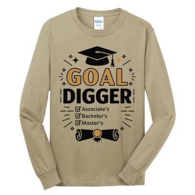 Goal Digger Graduation Checklist Design Tall Long Sleeve T-Shirt