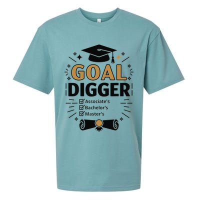 Goal Digger Graduation Checklist Design Sueded Cloud Jersey T-Shirt