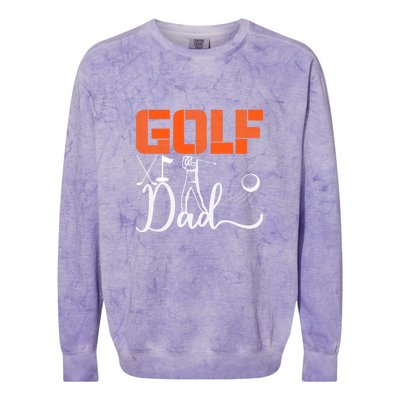 Golf Dad Golf Clubs Gift For Dad Sport Father's Day Colorblast Crewneck Sweatshirt