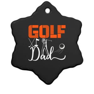 Golf Dad Golf Clubs Gift For Dad Sport Father's Day Ceramic Star Ornament