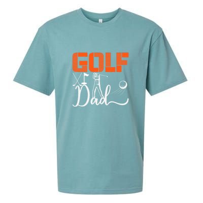 Golf Dad Golf Clubs Gift For Dad Sport Father's Day Sueded Cloud Jersey T-Shirt