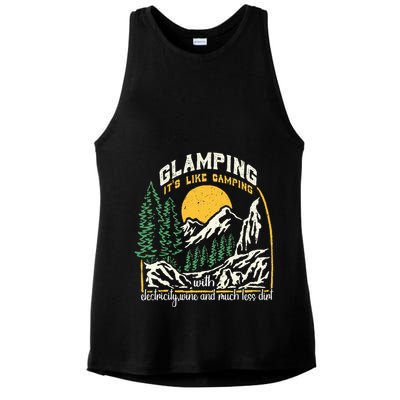 Glamping Definition Glamper Its Like Camping Spark Campers Ladies PosiCharge Tri-Blend Wicking Tank