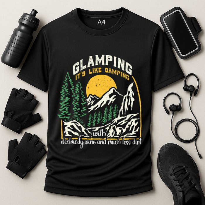 Glamping Definition Glamper Its Like Camping Spark Campers Performance Shirt
