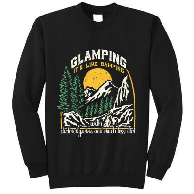 Glamping Definition Glamper Its Like Camping Spark Campers Sweatshirt